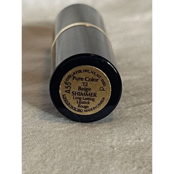 Estee Lauder Pure Color Long Lasting Lipstick 12 Beige Shimmer Full Size NEW - Picture 3 of 4